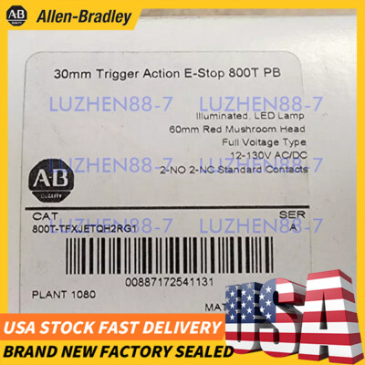 Factory Sealed Allen Bradley 800T-TFXJETQH2RG1 30mm Trigger Action E-stop