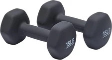 15 LB Dumbbell Set (Pair)Coated Weights for Strength Training & Home Workouts