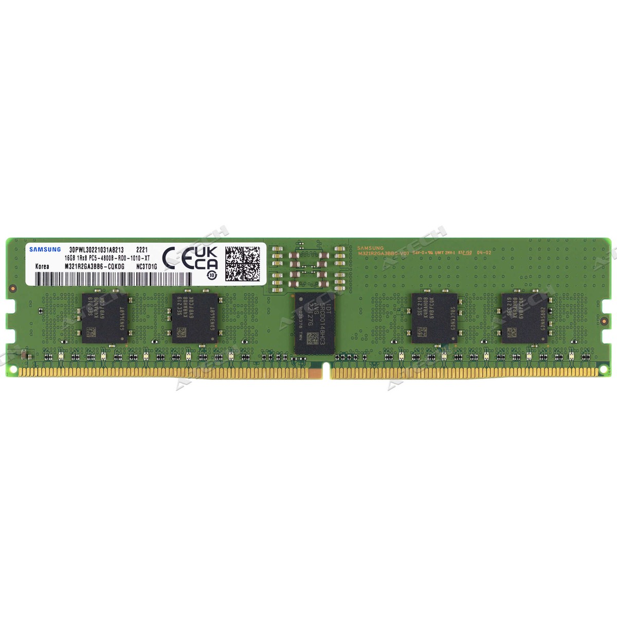 Samsung DDR5メモリー 4800MHz 16GB Samsung 16GB 1Rx8 PC5-4800 EC8 RDIMM DDR5-38400 ECC Registered
