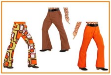 70er Jahre Schlaghose Herren Hippie Retro Hose Schlager Party Karneval Fasching