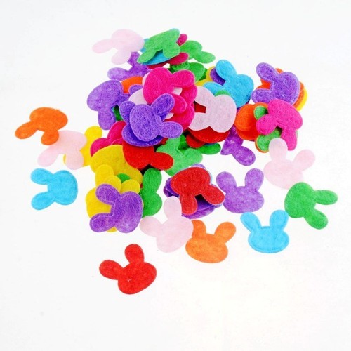 100Pcs Mixed Shapes Felt Patches DIY Garment Applique Craft Decoration Accessory - Picture 30 of 38