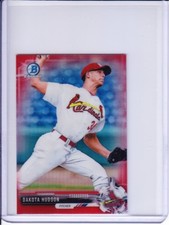 2017 Bowman Chrome Mini RED REFRACTOR #BCP205 Dakota Hudson (09/10) Cardinals