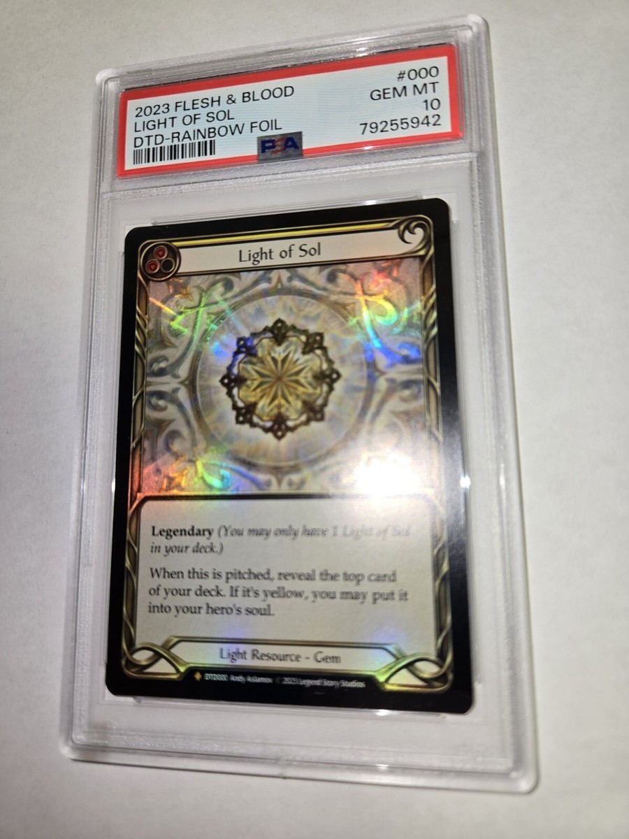 その他 Light of Sol Flesh and blood 2023 FLESH AND BLOOD #000 DTD LIGHT OF SOL RAINBOW FOIL PSA