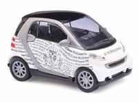 Busch 46125 Smart Fortwo 07 Polizei Luxemburg 1:87 Neu