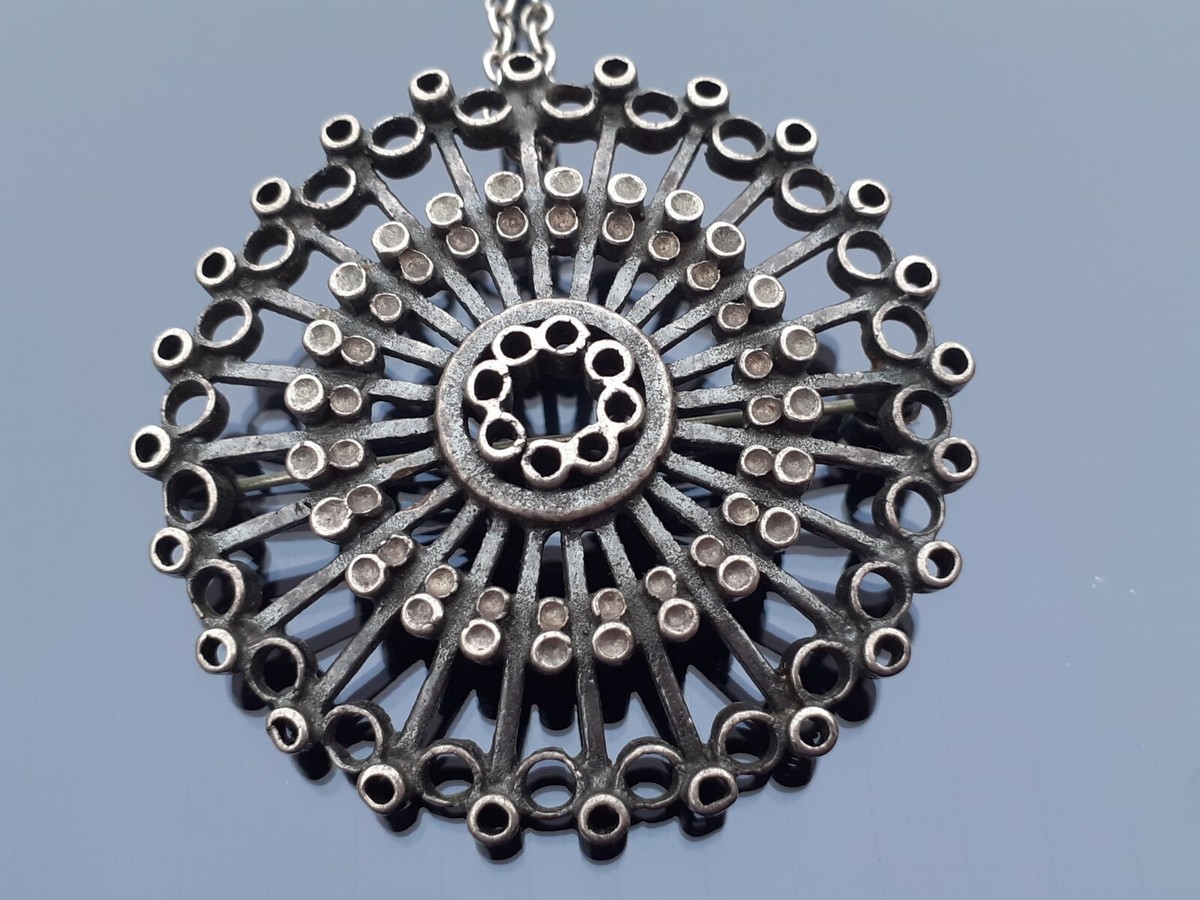 David Andersen Sterling silver 925s pendant necklace Norway brooch 