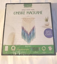 New Sealed Crayola DIY Macrame Wall Hanging Kit Ombre Macrame Supplies Kids