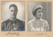 King George VI & Queen Elizabeth ~ Signed Photos From 1939 USA Visit ~ PSA DNA