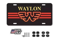 Waylon Jennings Classic Country Flying W License Plate Aluminum Gift Car Truck