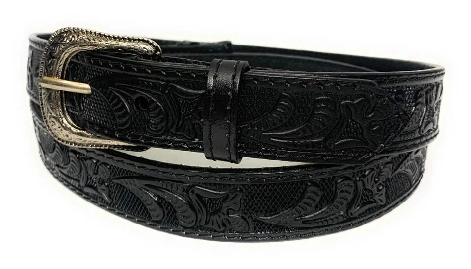 CINTO WESTERN INFANTIL. CINTO DE RODEIO INFANTIL DE COURO GENUÍNO. CINTO WESTERN DECORADO COM TULIPA - Imagem 4 de 4