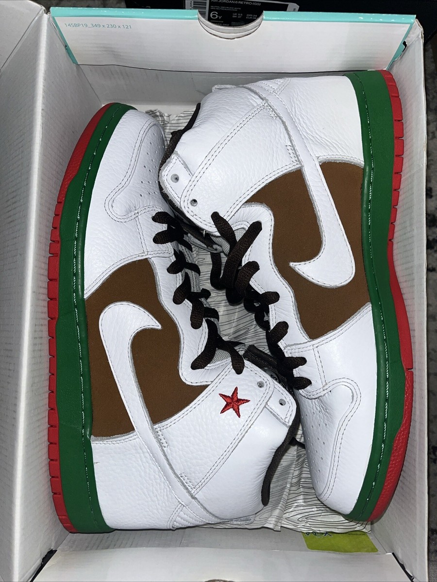 Cali Dunk SB High Top Size 12 Nike SB Dunk 2014 New W Defects Replacement  Box