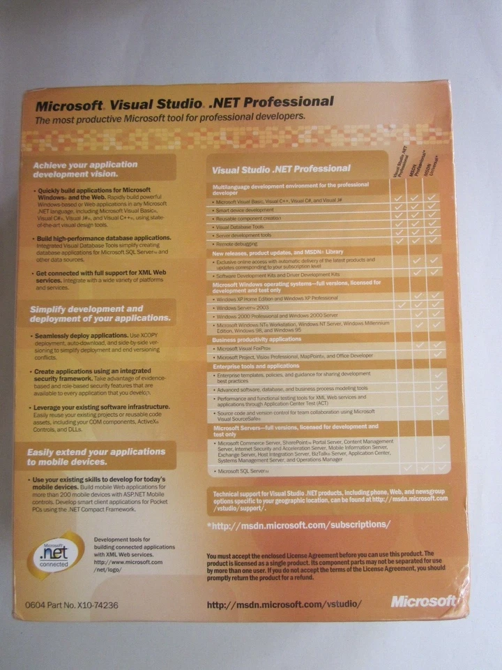 NEW Visual Studio .Net 2003 Professional Full Retail Version Includes SQL/SERVER - Image 2 of 4