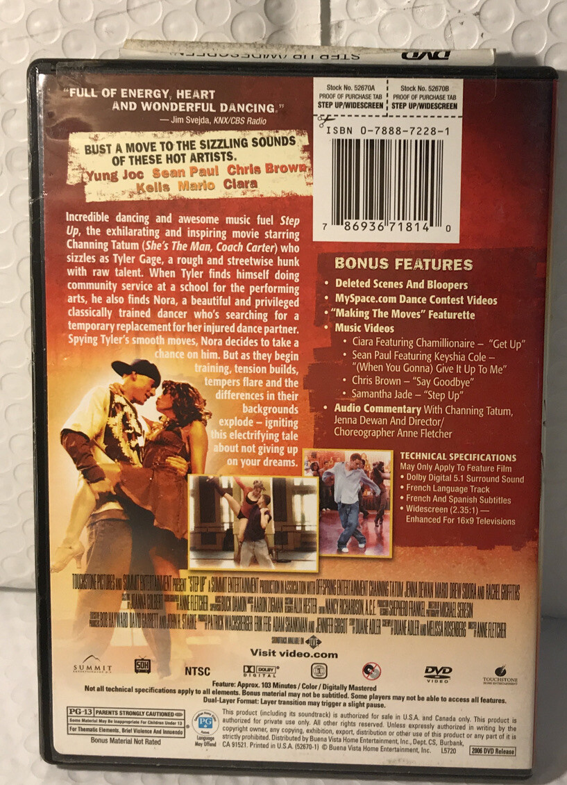 Step Up (DVD, 2006, Widescreen) 786936718140| eBay