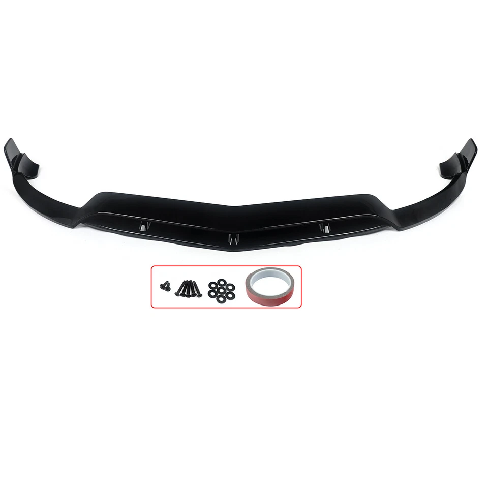 Labio divisor de parachoques delantero negro brillante para Mercedes Benz W207 C207 E400 2014-2016 Foto 2 de 4