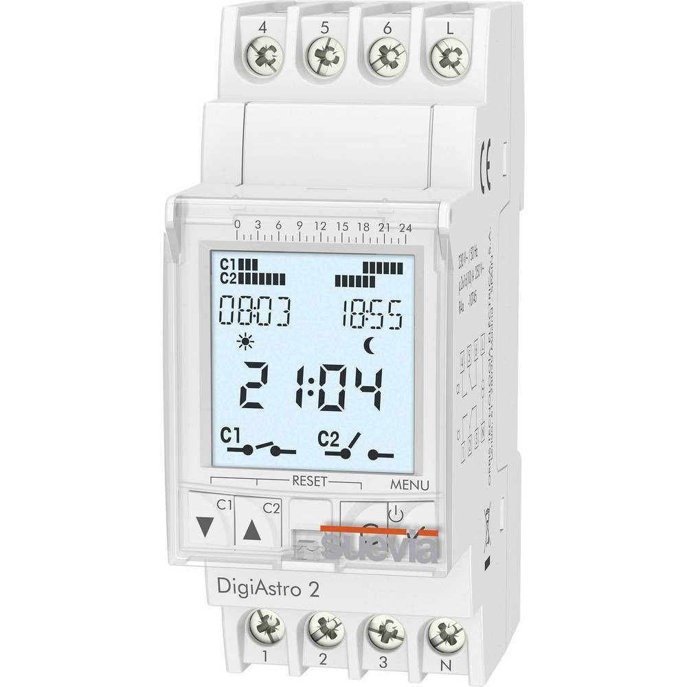 Suevia DigiAstro 2 Timer per guida DIN digitale 230 V/AC 4000 W