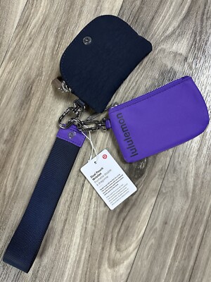 Lululemon Dual Pouch Wristlet One Size 🦄True Navy Atomic Purple