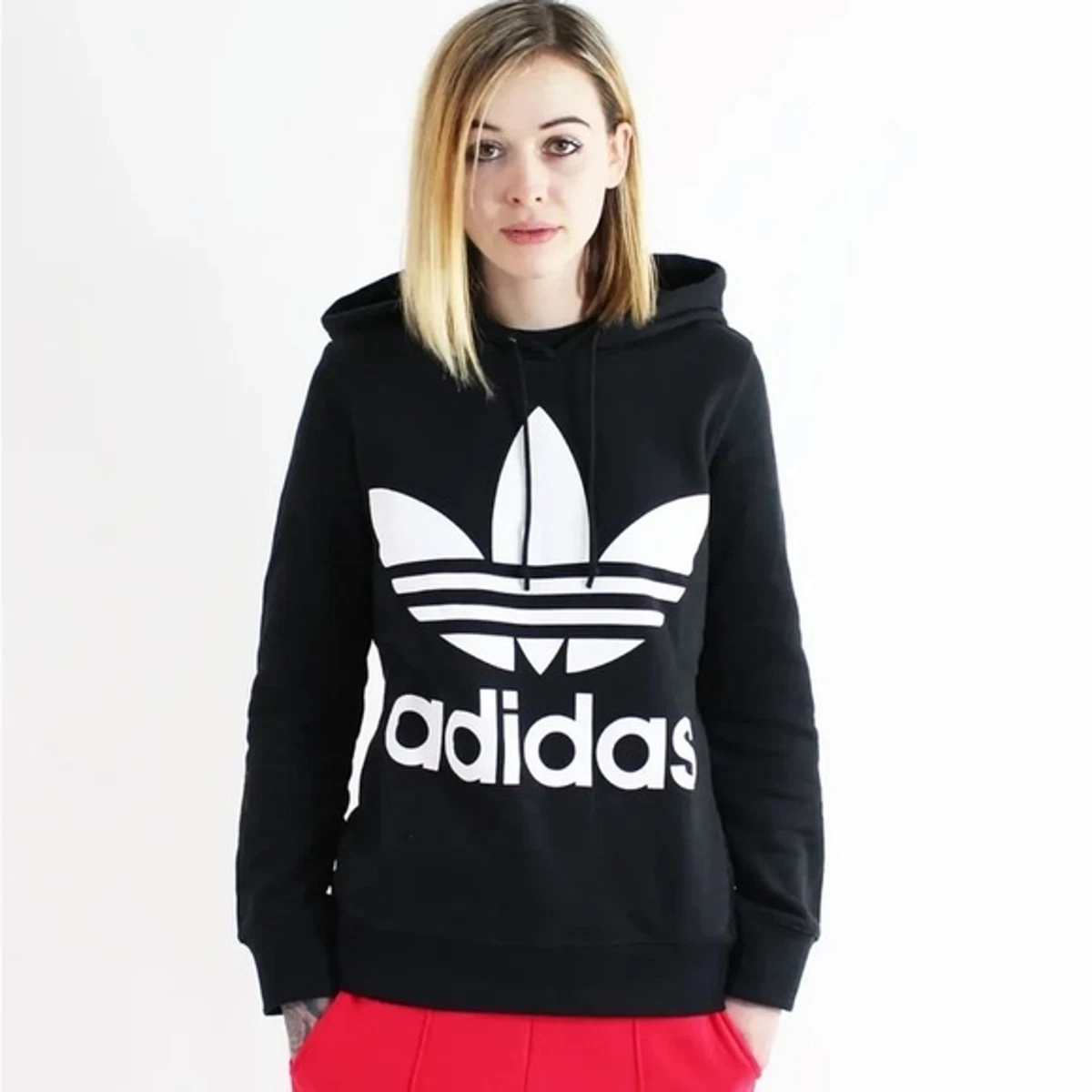 CE2408 Womens Adidas Originals Classic Trefoil Hoodie M eBay