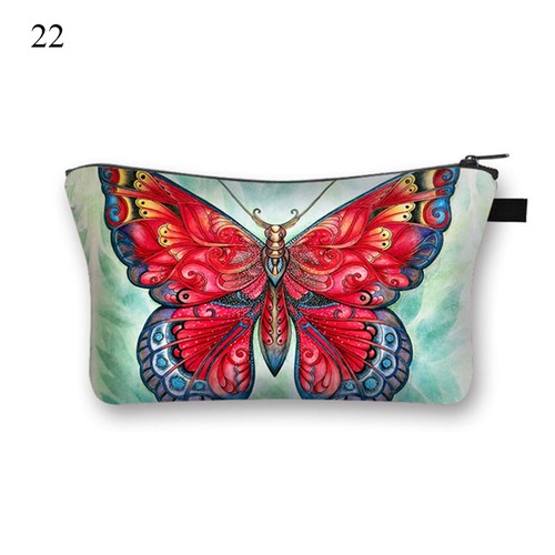 Handbag Butterfly Print Cosmetic Bag Storage Bag Cosmetic Bag Wash Bag Colorful☽ - Picture 22 of 37