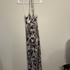 Fashion Nova dress with a black and white tie-dye print Size M