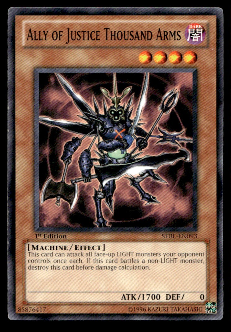 Ally of Justice Thousand Arms Starstrike Blast STBL-EN093 MP YuGiOh TCG 