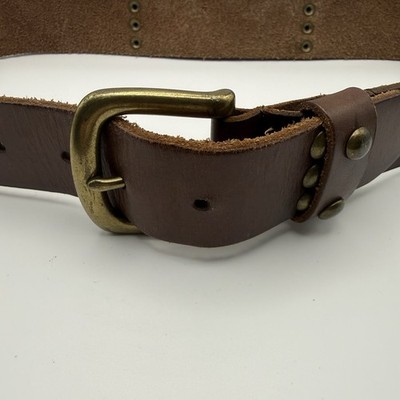 Vintage? Ralph Lauren? Brown Studded Leather Belt Unisex 