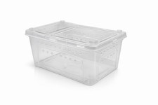 Ventilated Plastic Breeder Box Vivarium Enclosure Clear Terrarium Airflow Design