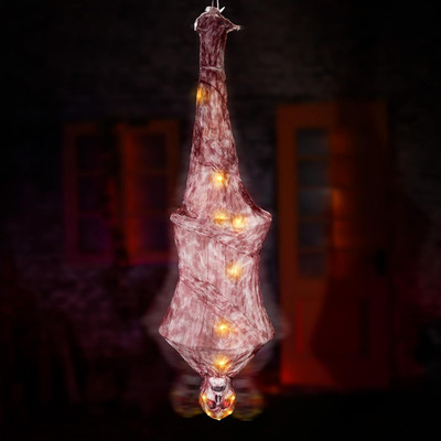 5.5 FT COCOON CORPSE ANIMATED MUMMY HANGING DEAD BODY HALLOWEEN DECORATION