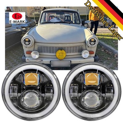 Für Trabant 1.1, P50, P600  E24 Zertifikat LED Scheinwerfer m. Tagfahrlicht