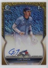 2023 Bowman Chrome Prospect Gold Shimmer Refractor /50 Luis Garcia Auto v9t