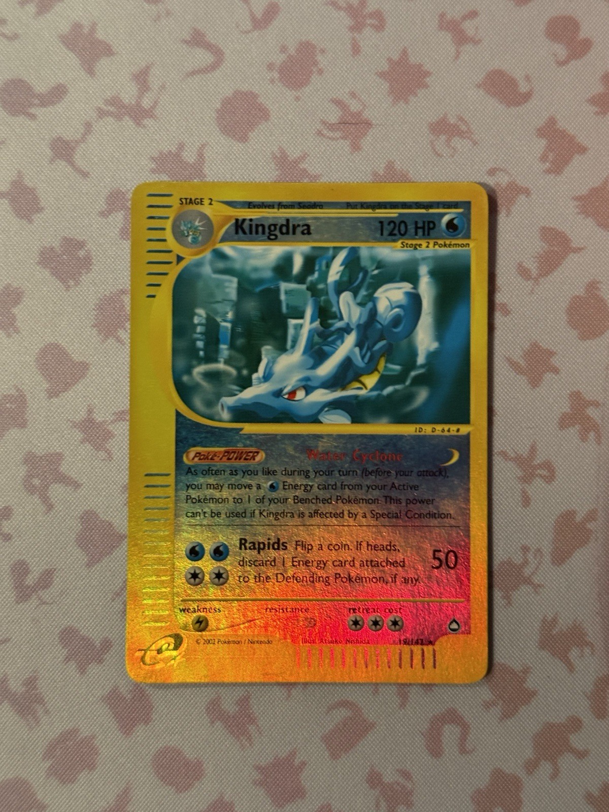 Kingdra 19/147 2002 Aquapolis Pokemon Reverse Holo Rare NM Condition