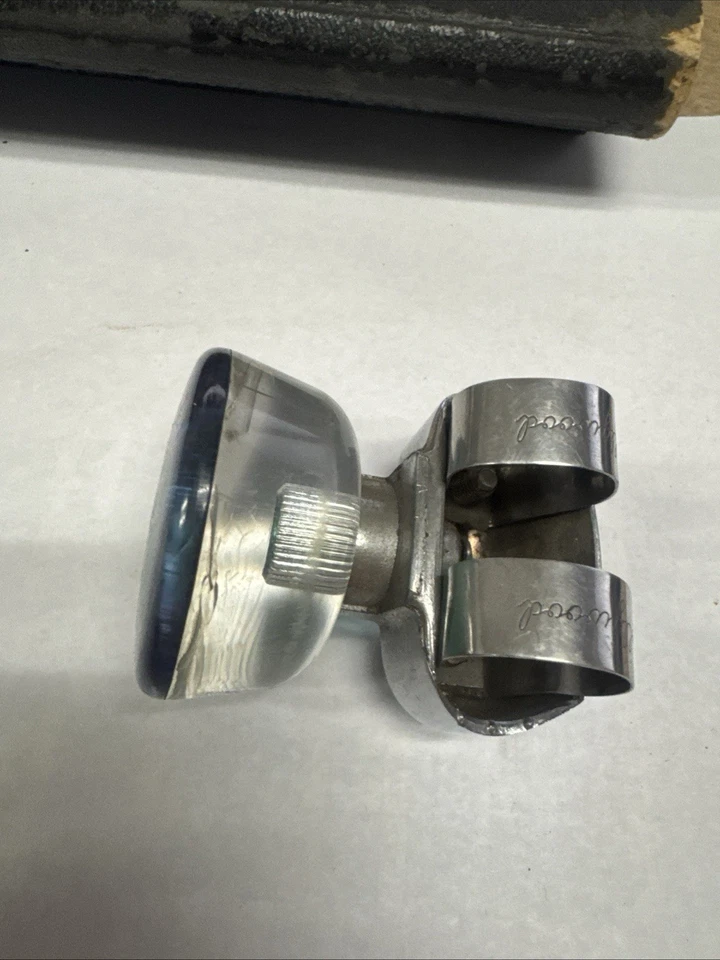 VTG Hollywood Suicide Knob Steering Wheel Spinner Chrome LIGHT BLUE w/ OE Mounts - Image 3 of 4