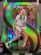 DOMINIQUE MALONGA 2025 Panini Select WNBA Rookie Premier Lime Green 32/75 #150