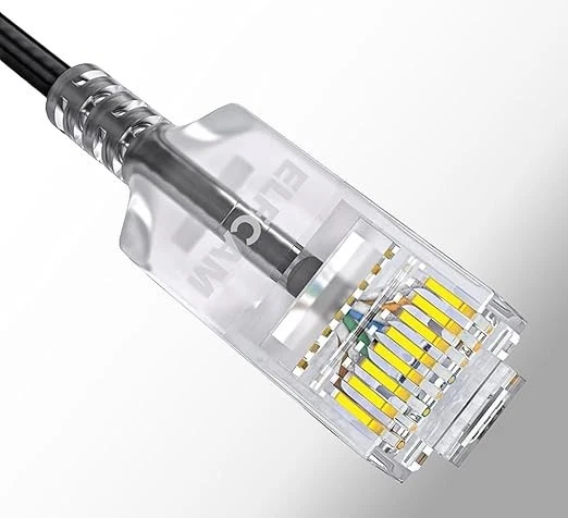 Câble Ethernet Réseau Cat8 -0.5m à 60m- RJ45 40Gbps 2000MHz Slim Rond Noir S/FTP - Immagine 2 di 4