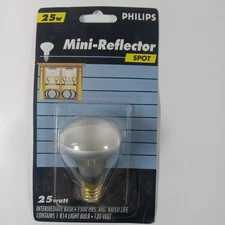 Philips Mini-Reflector Spot Light Bulb 25W 120V Intermediate Base R14