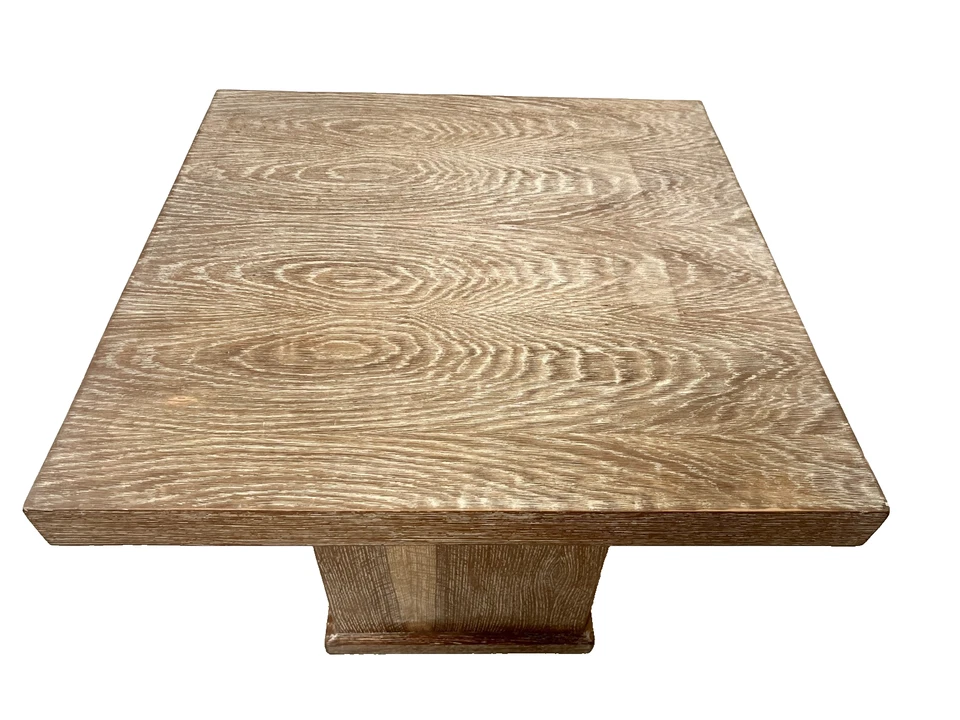 Table de salon Art Déco en chene cerusé XX siècle - Photo 2/4