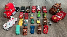Disney/Pixar Cars Lot 24 Character Toy Vehicles McQueen Die Cast  Plastic