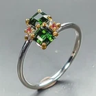 Best sell item Natural Tourmaline Ring 925 Sterling Silver Size 8.5 /R466364