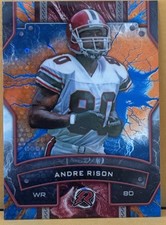 2025 Topps Resurgence Andre Rison Blue & Orange Spark Refractor Atlanta Falcons