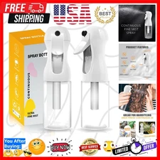 2Pcs Continuous Spray Bottle For Hair,Ultra Fine Refillable Water Mister for ...