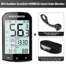 ROCKBROS Bike Speedometer GPS Wireless Odometer Bluetooth/ANT Heart Rate Monitor