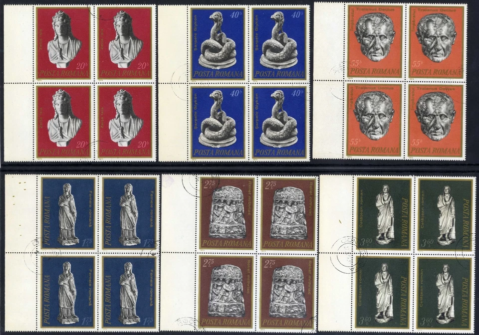 Romania 1974 ISIS, GODDES, SERPENT, GLYCON, ROMAN STATUES, ARCHAEOLOGY, MNH,OG - Image 2 of 2