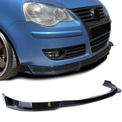 CUP Frontspoiler Lippe Schwarz Glanz für VW Polo 9N3 2005-2009