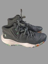 Under Armour Jet 21 PS Pitch Grey Youth Basketball Shoes Size 6.5 Y