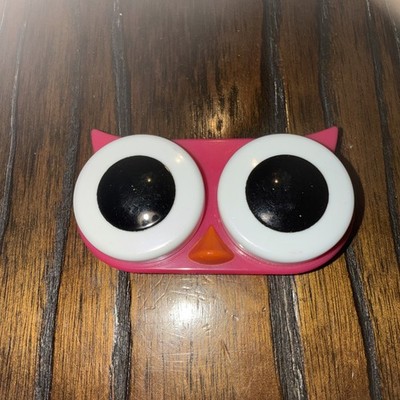 Kikkerland Eule Kontaktlinsenbehälter Mehrfarbig Charmant Reiseetui Pink Unbenut