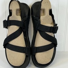 Chaco Lowdown Sandal Men's 13M Black Solid Lightweight Outdoor Hiking Camping