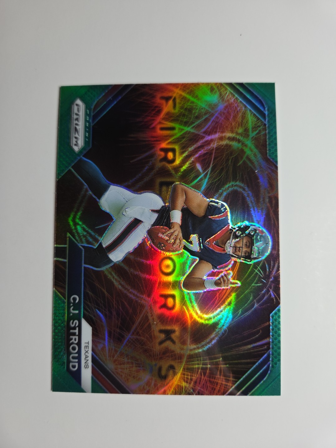 2023 Prizm C.J. Stroud Fireworks Prizm Green Rookie RC #F-10 Texans