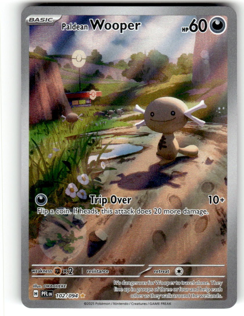 2025 Pokemon PFL Paldean Wooper Holo 102/094
