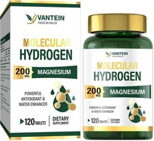 Hydrogen Water Tablets, 12 ppm H2 Molecular Hydrogen Supplement with Magnesium