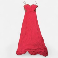 La Femme Hot Pink Beaded Prom Gown in a Size 0