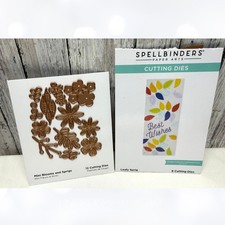 Spellbinders MINI BLOOMS  SPRIGS Leaf Leaves Dies Set of 2