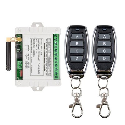 fushionsea DC 12V 24V 36V 4CH Remote Control Switch 433Mhz 10A Wireless Remot...